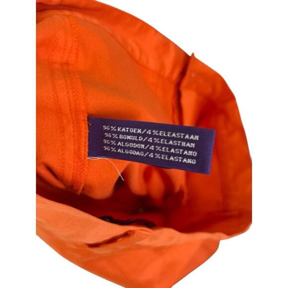Ralph Lauren Collection Purple Label Cotton Orange sateen cargo pants Size 8 - Picture 11 of 16